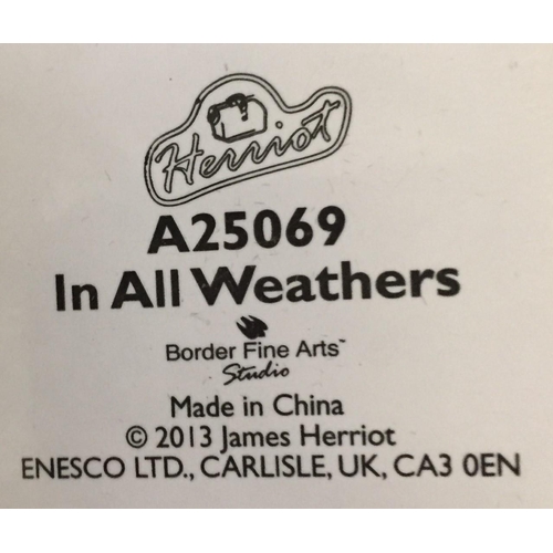 546 - A Heredities cold-cast bronze Setter (ref. JS132), together with a Border Fine Arts 'In All Weathers... 