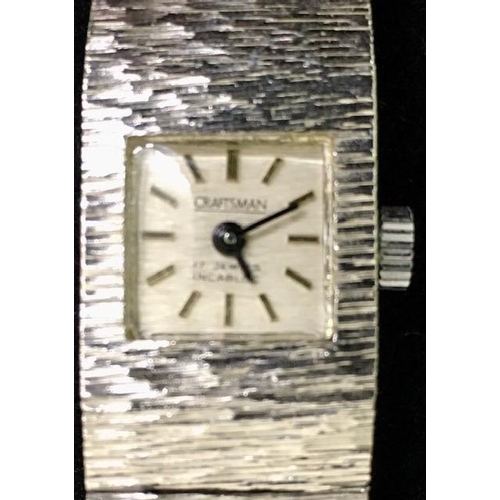 397 - A vintage, sterling silver 17 jewel watch, by 'Clewley & Co'. Hallmarked. Birmingham 1977. Tested & ... 