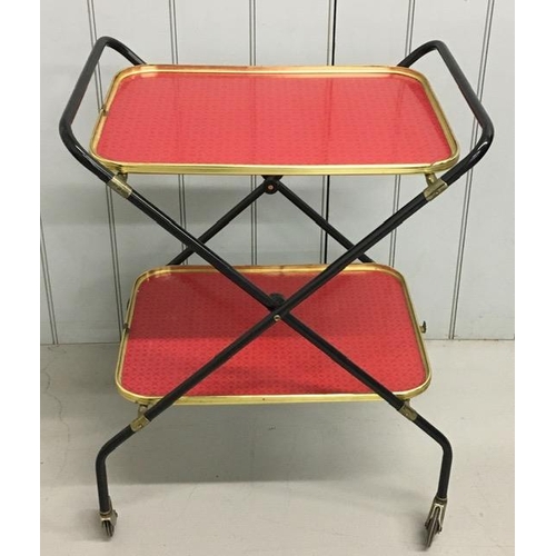 120 - A mid-century tea trolley, by Woodrex. Dimensions(cm) H75, W60, D46.