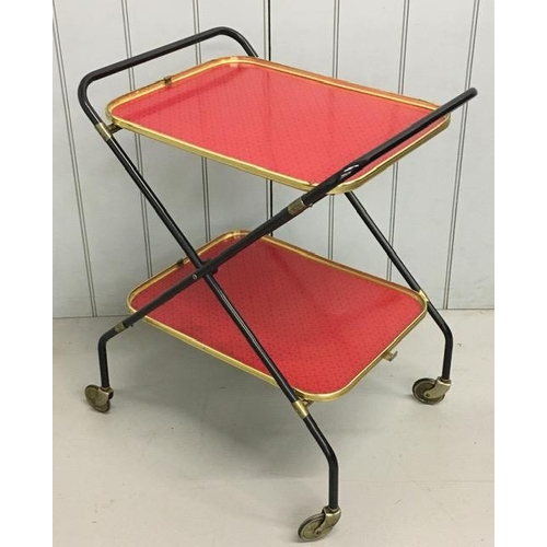 120 - A mid-century tea trolley, by Woodrex. Dimensions(cm) H75, W60, D46.