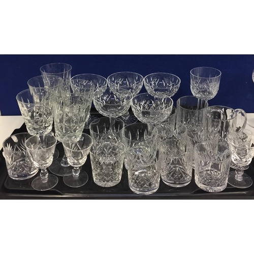 207 - A selection of crystal glasses.