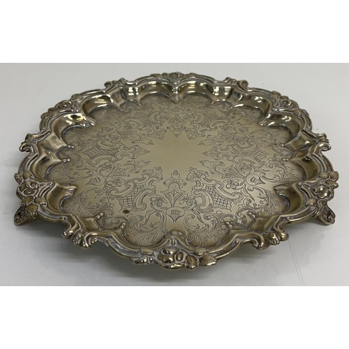 437 - A late 19th century German Silver-Plated Salver, made by 'Silber and Fleming'.
Diameter 22cm.