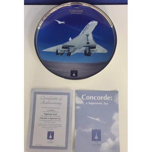 504 - A Supreme Icon Concorde limited edition plate, by Davenport pottery.