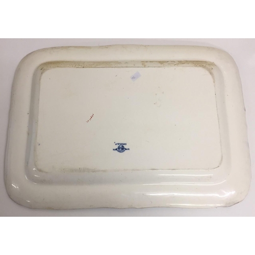 523 - A Minton floral serving plate, no. 110605. 50cm x 36cm.