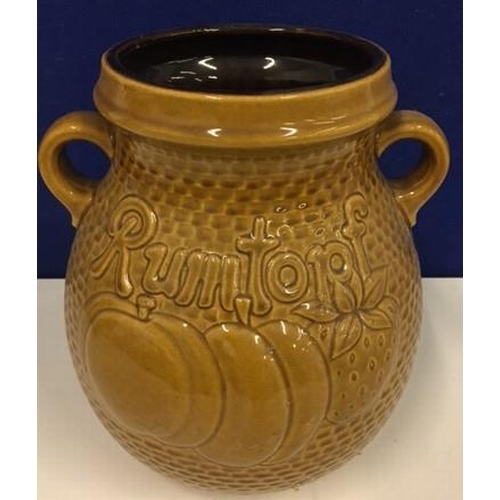 608 - A vintage, German Rumtopf storage jar. Height 26cm.