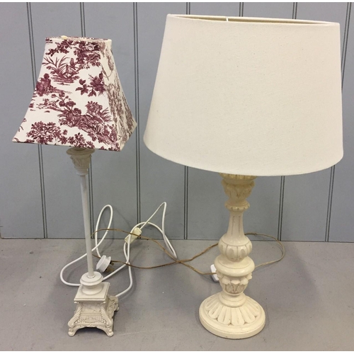 782 - Two Lamps. Tested & appear in full working order. Height 65cm & 69cm.