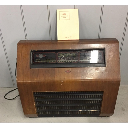 798 - A vintage, Kolster Brandes model ER30 radio, complete with original instruction booklet & extension ... 