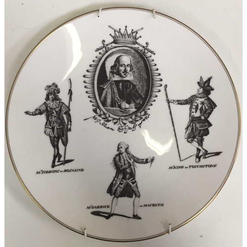 506 - A Royal Worcester display plate - William Shakespeare. Diameter 27cm.