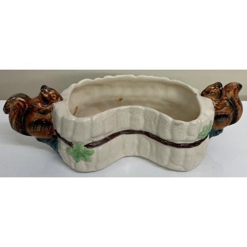 549 - A ceramic squirrel trough made by 'Shorter & Sons Ltd'.
Dimensions(cm): H11 W30 D11