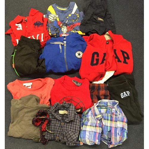 715A - A selection of children's clothing, aged 3.  Includes Ralph Lauren shirt & polo shirt, Fleece's from... 