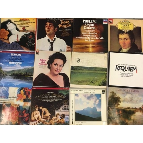 723 - A collection of approximately 76 vinyl albums. Classical/Operatic/Musical genre.