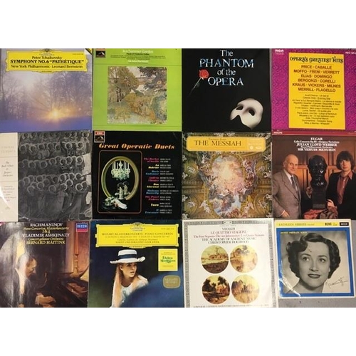 723 - A collection of approximately 76 vinyl albums. Classical/Operatic/Musical genre.