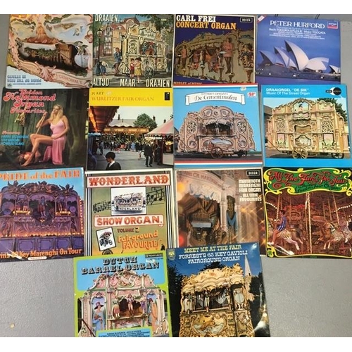 725 - An unusual collection of 12 1960's/70's organ music vinyl albums.