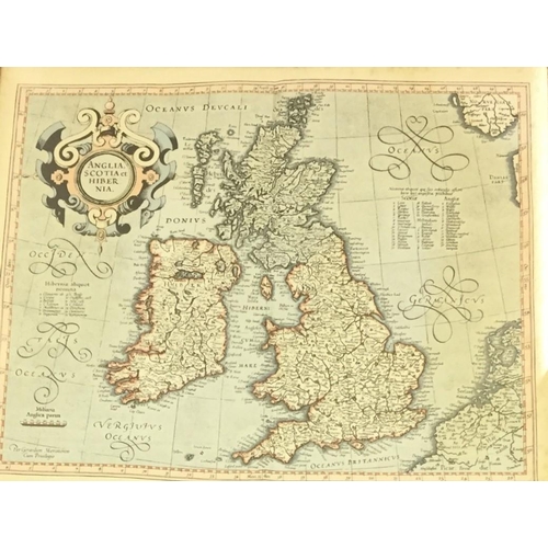 242 - A vintage, framed map of The British Isles, from Mercator's Atlas, Dimensions 40cmx48cm.