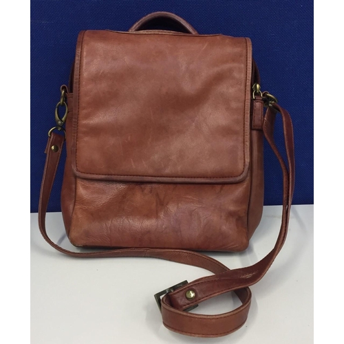 641 - A Visconti brown leather handbag.