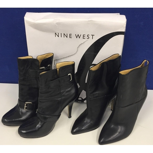 719 - A new Pair of Nine West Just Like Me ankle boots, together with a used pair of Nine West bevil black... 