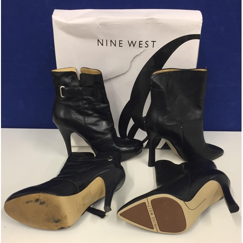 719 - A new Pair of Nine West Just Like Me ankle boots, together with a used pair of Nine West bevil black... 