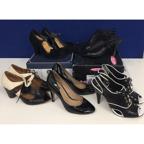 716D - Five pairs of used ladies shoes & sandals. Size 3 (Euro 36). Includes Zara, MNG, Moda in Pelle, Ruby... 