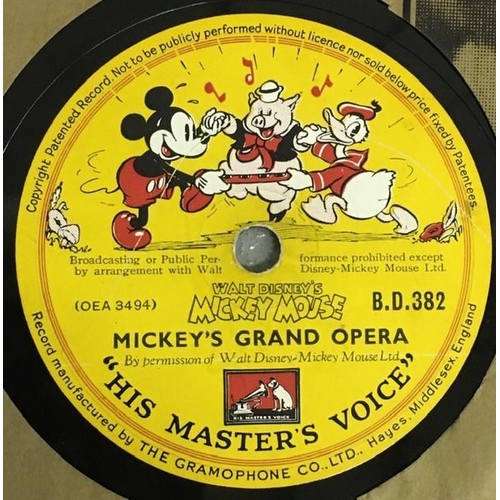 1699 - Two early, Walt Disney vinyl 78's. Snow White & The Seven Dwarfs & Mickey Mouse.