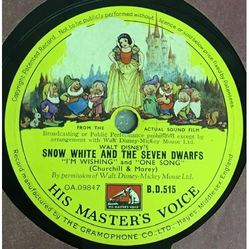 1699 - Two early, Walt Disney vinyl 78's. Snow White & The Seven Dwarfs & Mickey Mouse.