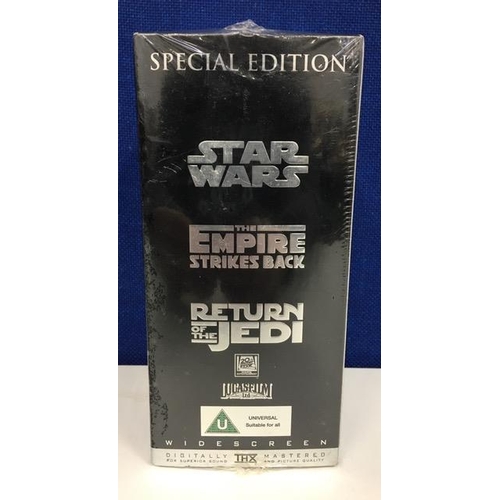 1701 - An original Star Wars Trilogy VHS set, from 1997. Still vacuum sealed.