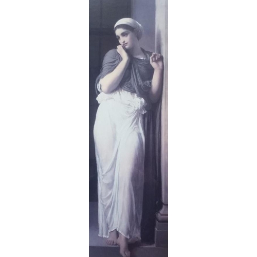 308 - A framed print, after Lord Frederick Leighton - 'Nausicaa'. Framed dimensions(cm) H62cm, W32cm.