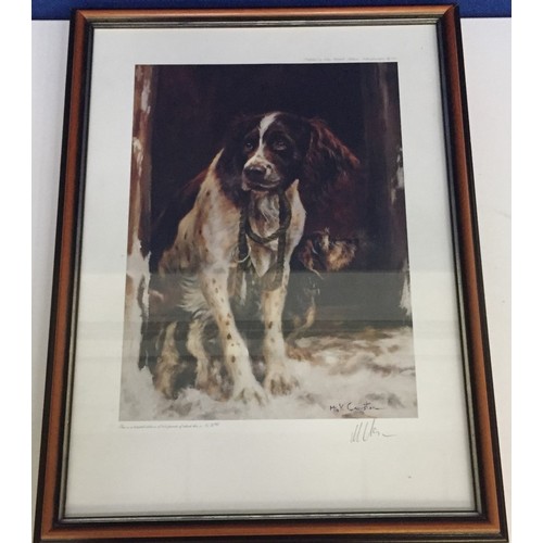 309 - A framed limited edition print, after Mick Cawston - Cockerspaniel. Limited edition 290/850. Framed ... 