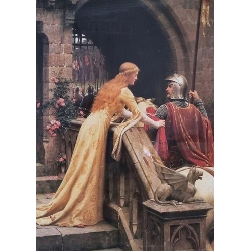 322 - A nicely mounted 'Pre-Raphaelite' print, in a heavily decorated wooden frame. Dimensions(cm) H47 x W... 