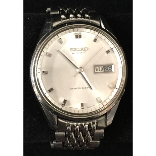 387 - A Seiko 'Diashock' waterproof watch. Automatic, 21 Jewels, stamped 6619-8070, ref 6113352 Japan 6619... 