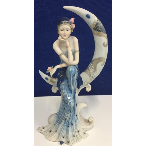 490D - A boxed Shudehill Charleston Lady on Moon figurine. (No. 81996) Height 32cm.