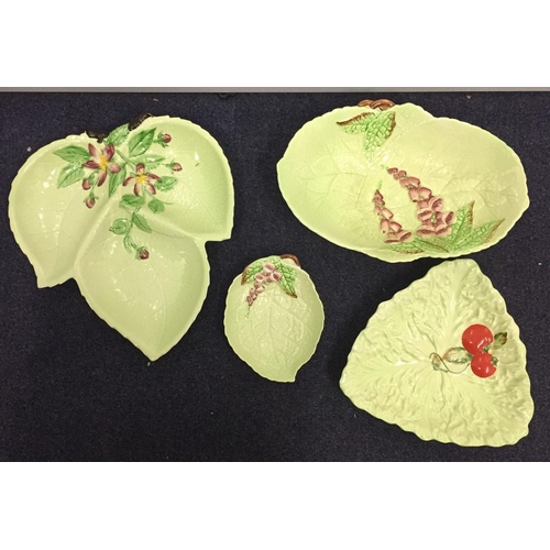 494 - Four pieces of vintage, leaf-design, Carlton Ware (Marked 1875-1903-20936)