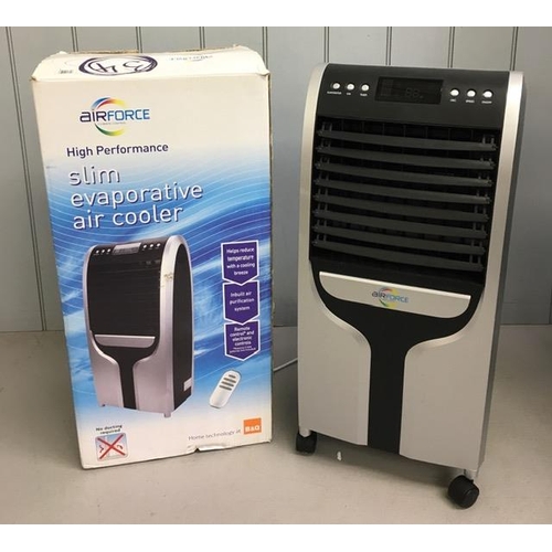 799 - A boxed, B&Q Airforce Slim Evaporative Air Cooler. No remote control. Tested & appears in full worki... 