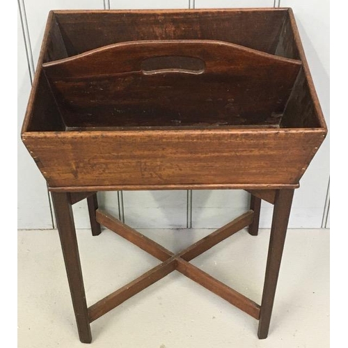 24 - An Edwardian Butler's cutlery stand. Dimensions(cm) H58, W43, D35.