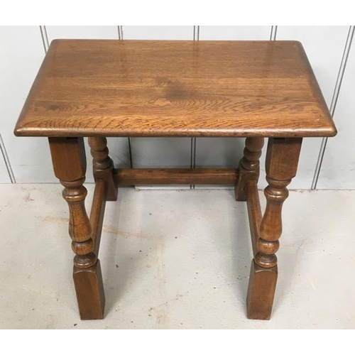 33 - A vintage side table. Originally part of a nest of tables. Dimensions(cm) H43, W45, D37.