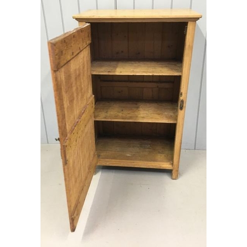 67 - An antique pine larder cupboard, with two internal shelves.
Dimensions(cm) H134, W82, D49.