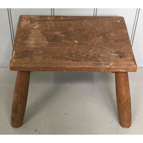 97 - A 19th century milking stool. Dimensions(cm) H27, W36, D26.