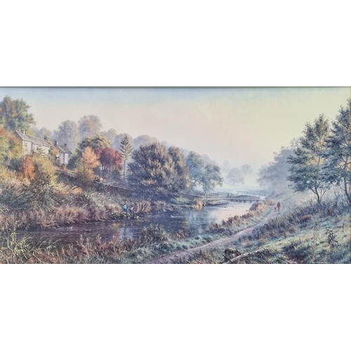 294 - A framed Rex Preston print 'Shades of Autumn'. Dimensions(cm) H82.5, W47.