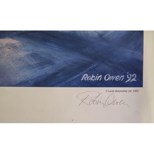 341 - A signed, limited edition Formula 1 Grand Prix Nigel Mansell print, by Robin Owen 'Victory No. 28', ... 