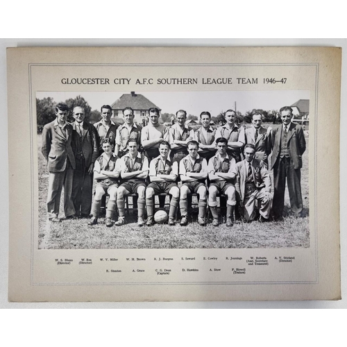 726 - A collection of Gloucester City A.F.C. ephemera as collected by A.V. Stirland, club President. To in... 