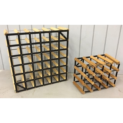 92 - A modern 12 bottle wine rack, together with another 36 bottle rack. Dimensions(cm) H33/62, W40/62, D... 