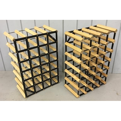 93 - A pair of modern 24 bottle wine racks. Dimensions(cm) H63, W42, D23.