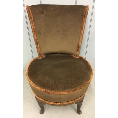 150B - An antique bedroom chair. Dimensions(cm) H78(39 to seat), W54, D64.