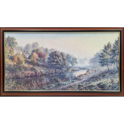 294 - A framed Rex Preston print 'Shades of Autumn'. Dimensions(cm) H82.5, W47.