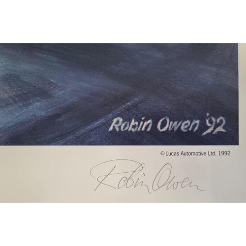 344 - A signed limited edition Formula 1 Grand Prix Nigel Mansell print, by Robin Owen 'Victory No. 28', f... 