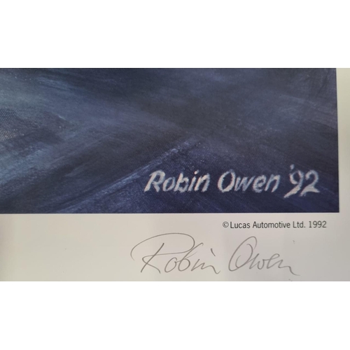 347 - A signed limited edition Formula 1 Grand Prix Nigel Mansell print, by Robin Owen 'Victory No. 28', f... 