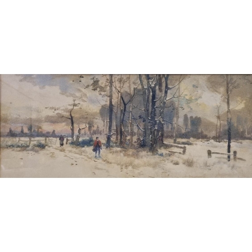 348 - An original signed & dated watercolour painting, by 'H. Woodier', British, dated 1917. A landscape w... 