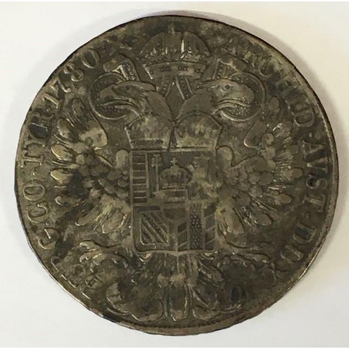 481 - Austria, Maria Theresa, silver Thaler Crown coin. 1780.