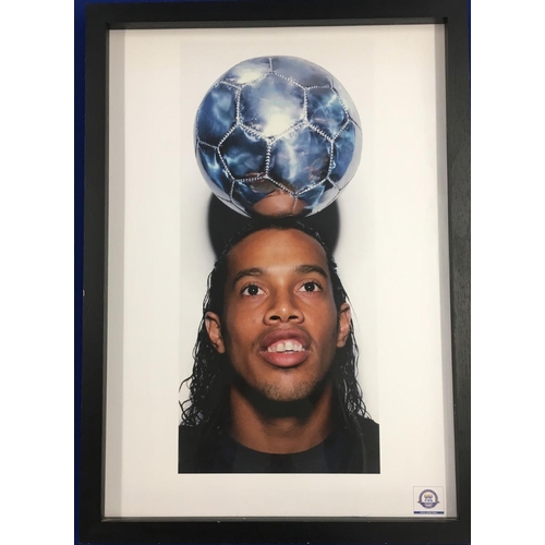 1685 - A rare Print of Ronaldinho. Footballer Pele was asked to name his top 100 footballers for the FIFA c... 