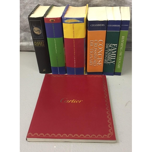 1745 - A mixed lot of three Harry Potter hardback books, three Chambers word-related books and a 2004 editi... 