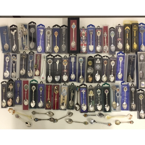 1796 - A large collection of souvenir/collector's spoons.